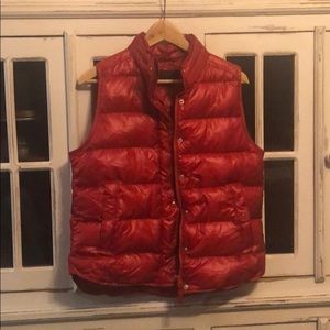 J Crew Red Puffer Vest